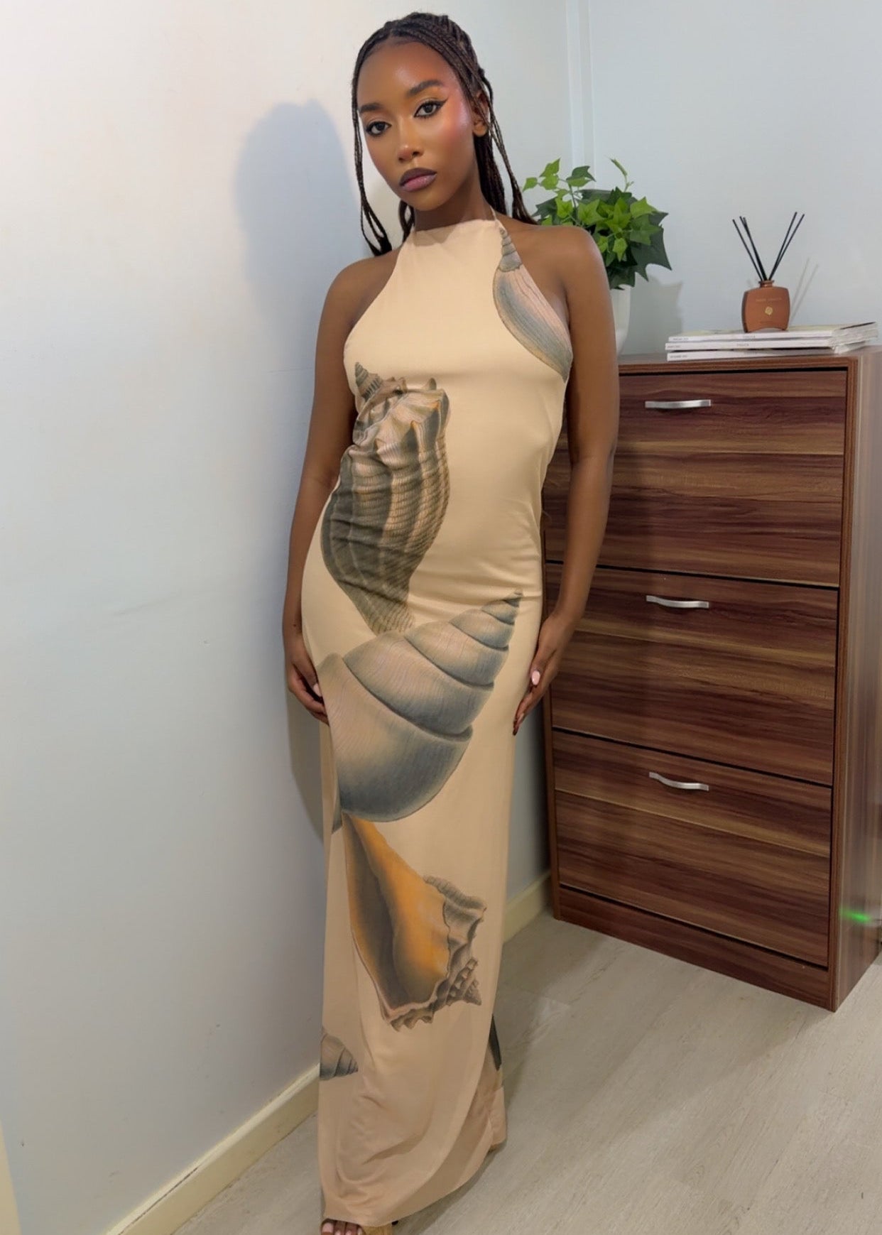 women's mesh maxi dress NIA Beverly Mesh Maxi Dress