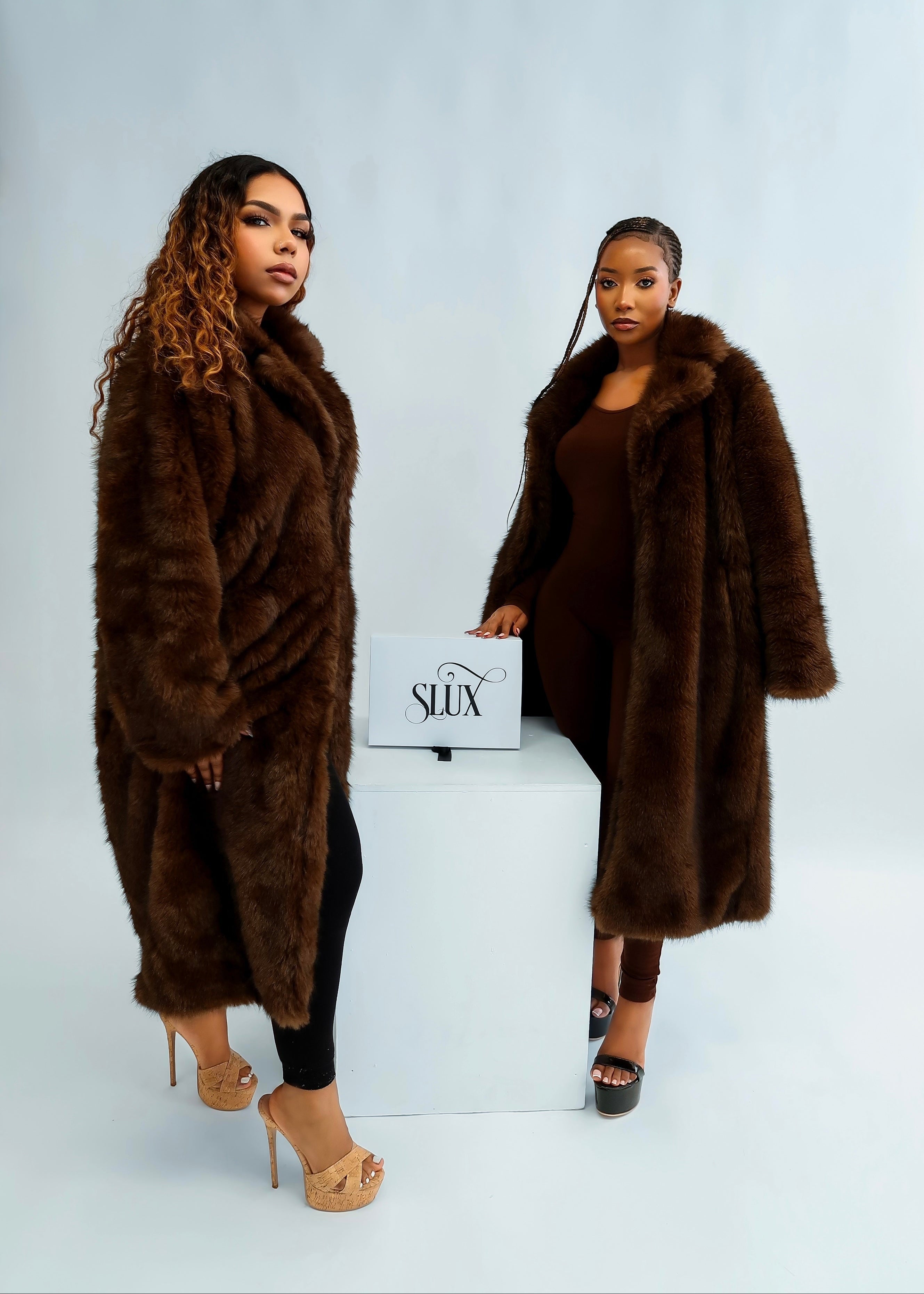 Faux Fur Long Coat