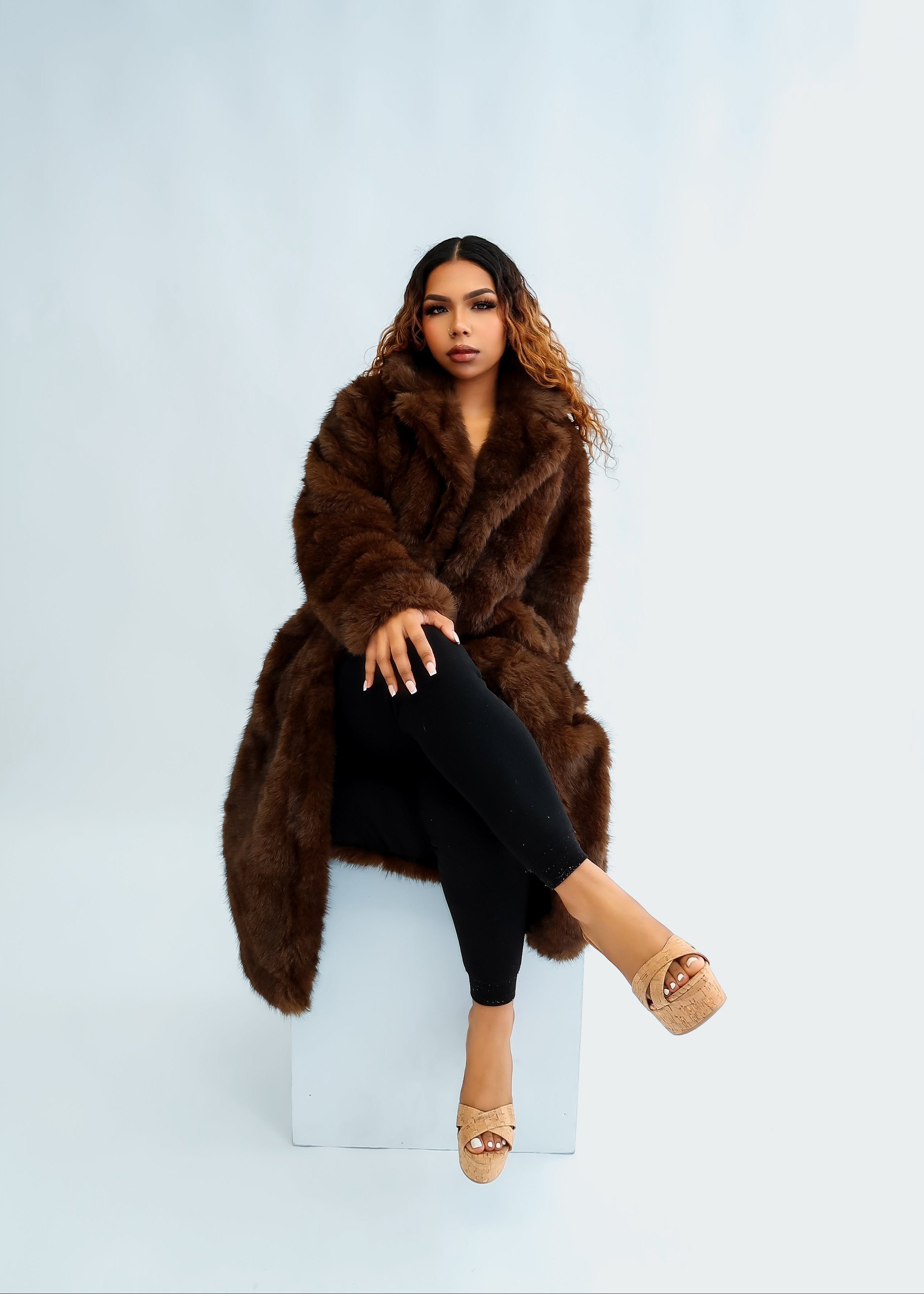 Faux Fur Long Coat