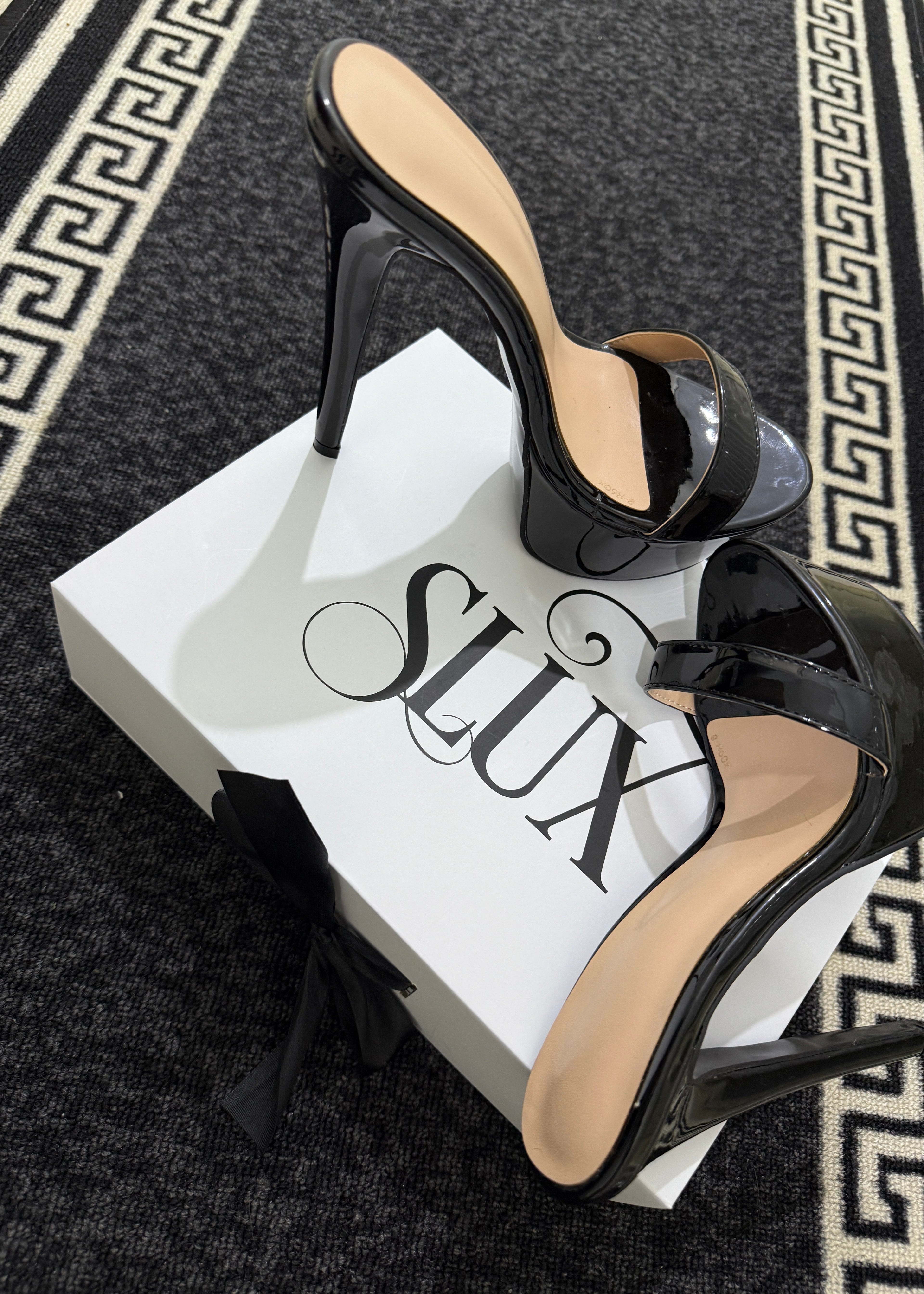 Black Platform Stiletto Sandal High Heels