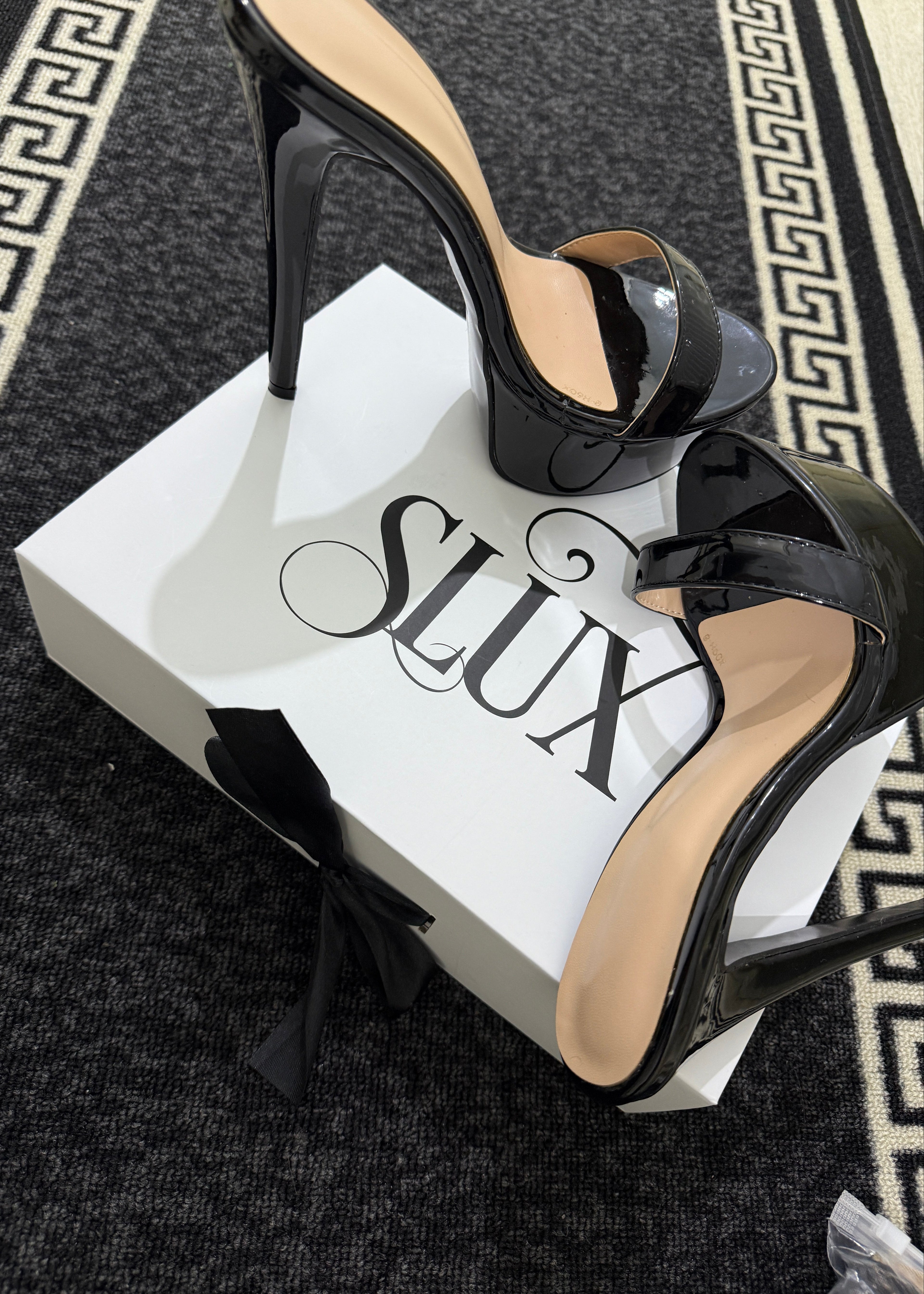 Black Platform Stiletto Sandal High Heels