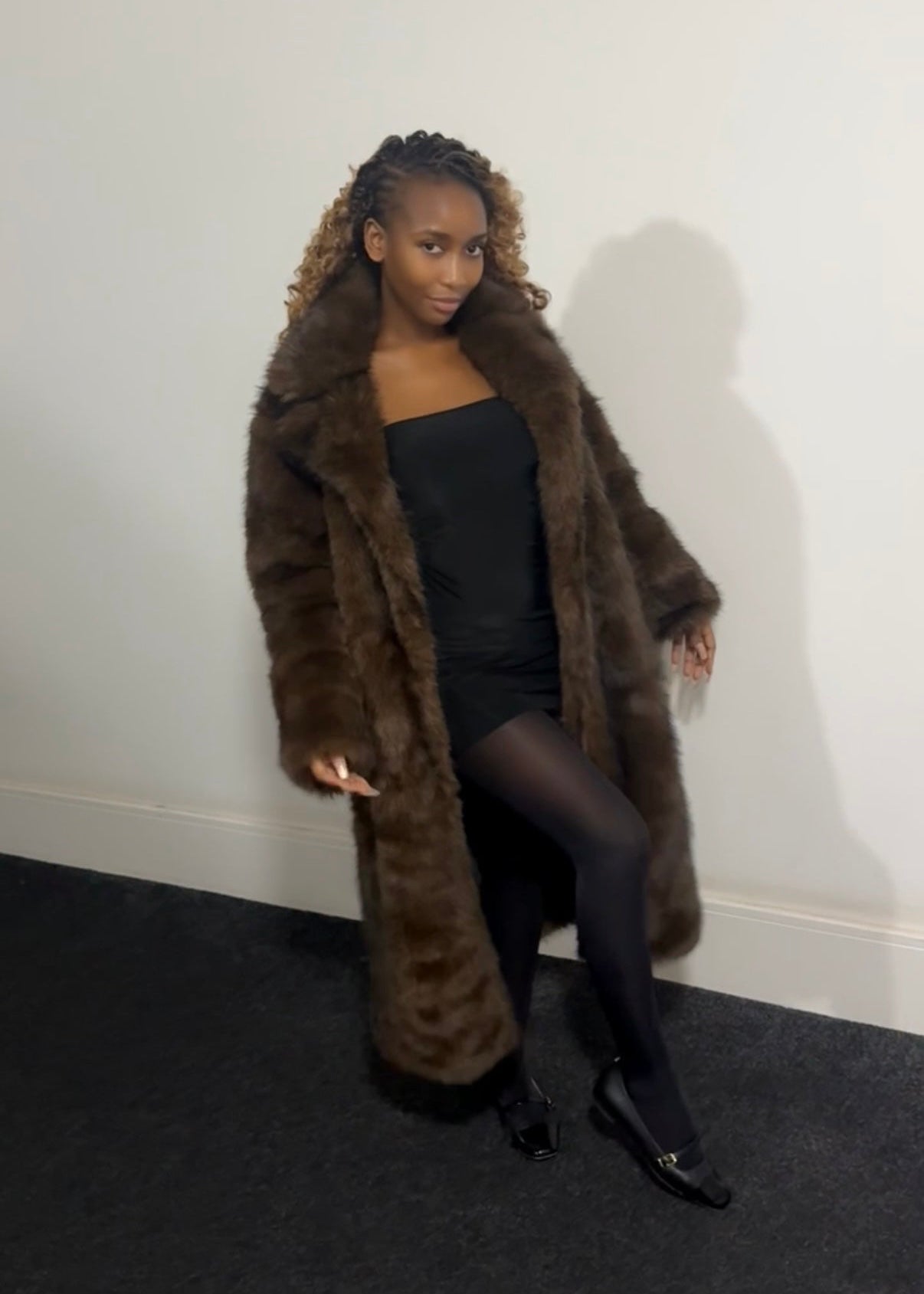 Chocolate Brown Oversized Maxi Coat