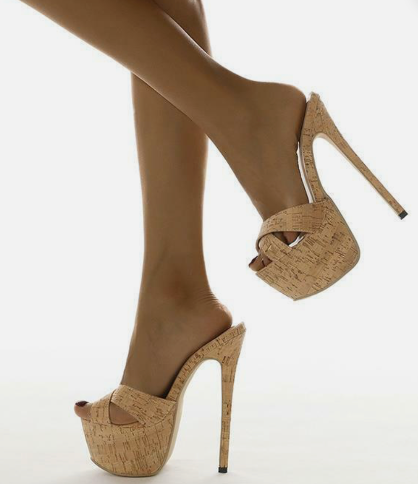 Pre-order Beige Platform Stiletto Sandal Heels (Shipping est. Oct 30th)